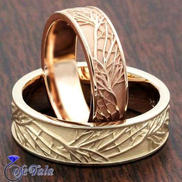 حلقه نامزدی طلای دورنگ Two-tone gold ring