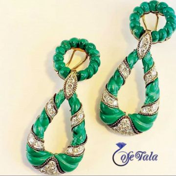 Malachite earrings گوشواره کالامیت