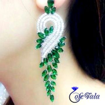 Emerald Marquise Earrings گوشواره مارکیز گرد