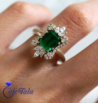 Emerald ring انگشتر زمرد